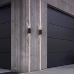 IP65 Outdoor Wall Sconce Up-Down COB LED – Black, Silver - Interior Craft House -