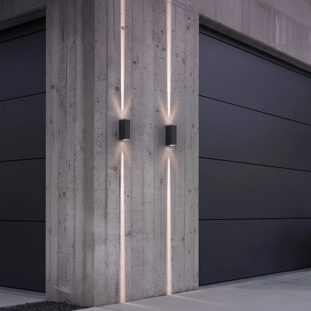 IP65 Outdoor Wall Sconce Up-Down COB LED – Black, Silver - Interior Craft House -