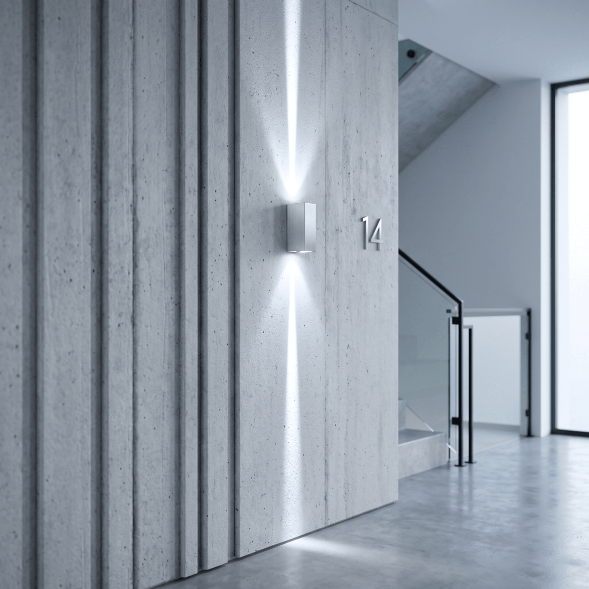 IP65 Outdoor Wall Sconce Up-Down COB LED – Black, Silver - Interior Craft House -
