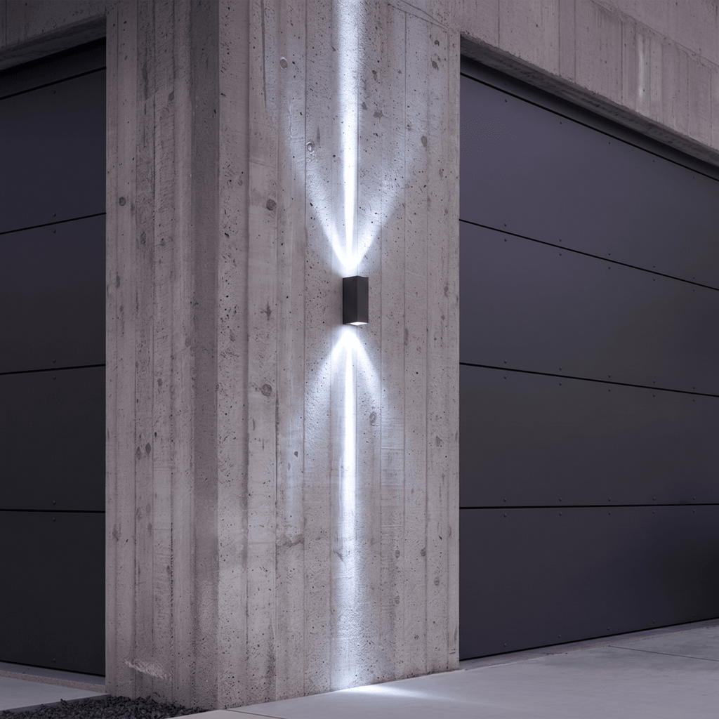 IP65 Outdoor Wall Sconce Up-Down COB LED – Black, Silver - Interior Craft House -