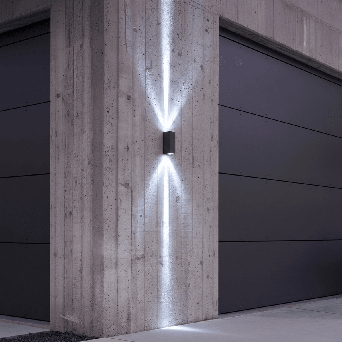 IP65 Outdoor Wall Sconce Up-Down COB LED – Black, Silver - Interior Craft House -