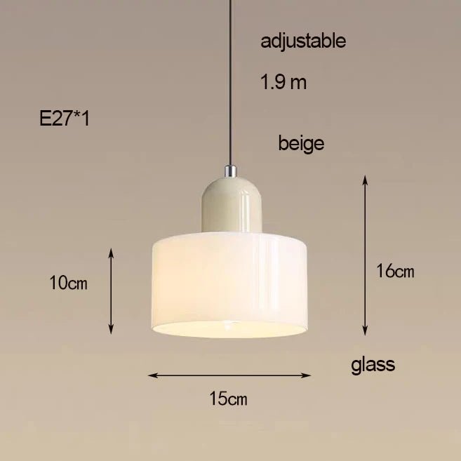 Macaron Two-Tone Coloured Glass Drum Pendant Light - Interior Craft House -
