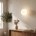 Milky Glass Wall Sconce with Concealed Base - Bauhaus - Interior Craft House -