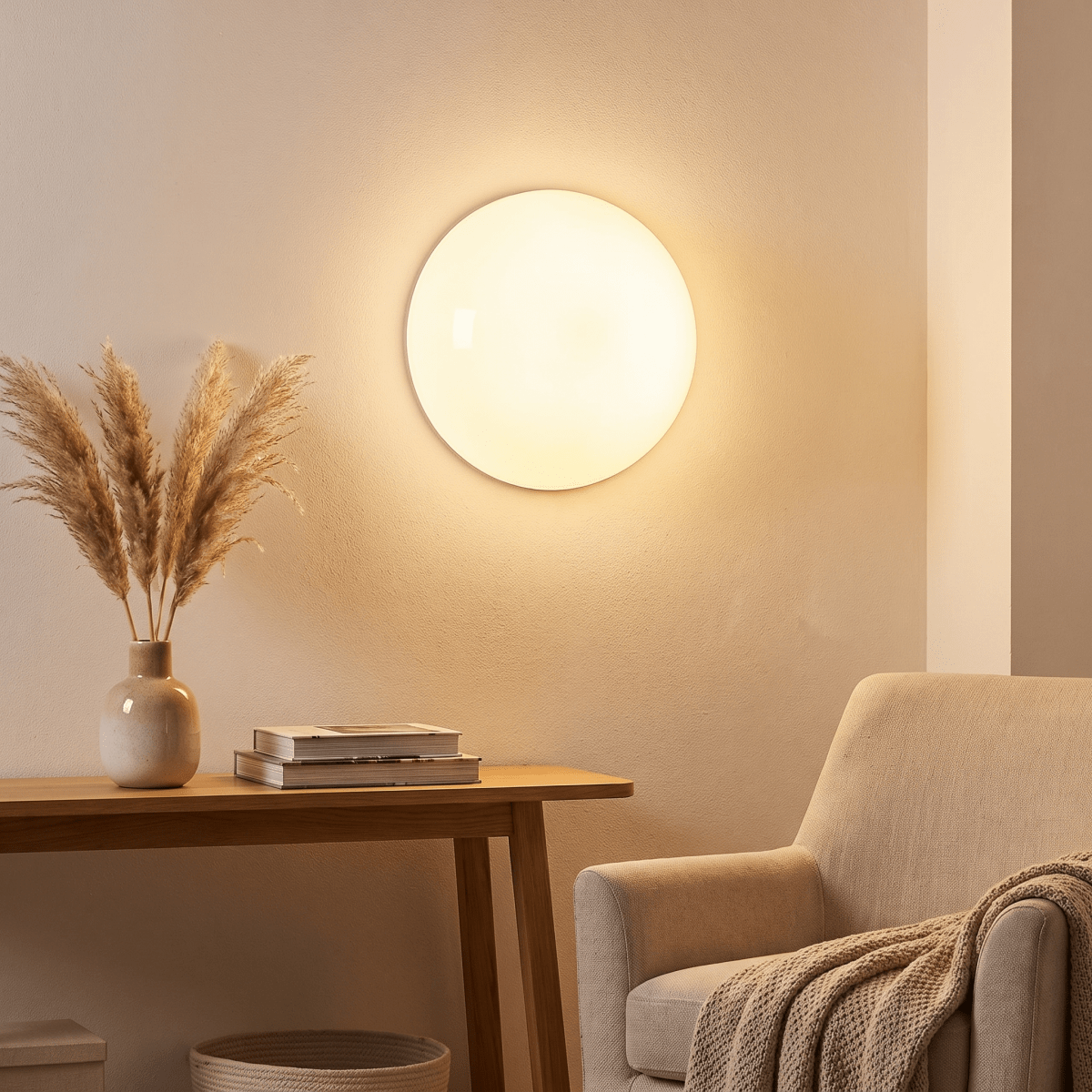 Milky Glass Wall Sconce with Concealed Base - Bauhaus - Interior Craft House -