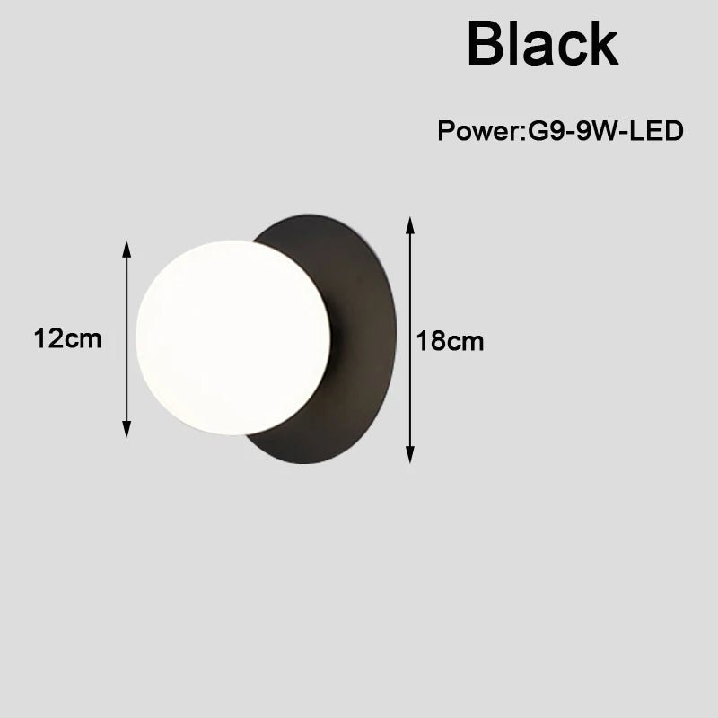 Modern G9 9W LED Wall Sconces with Frosted Glass Shade - Interior Craft House -