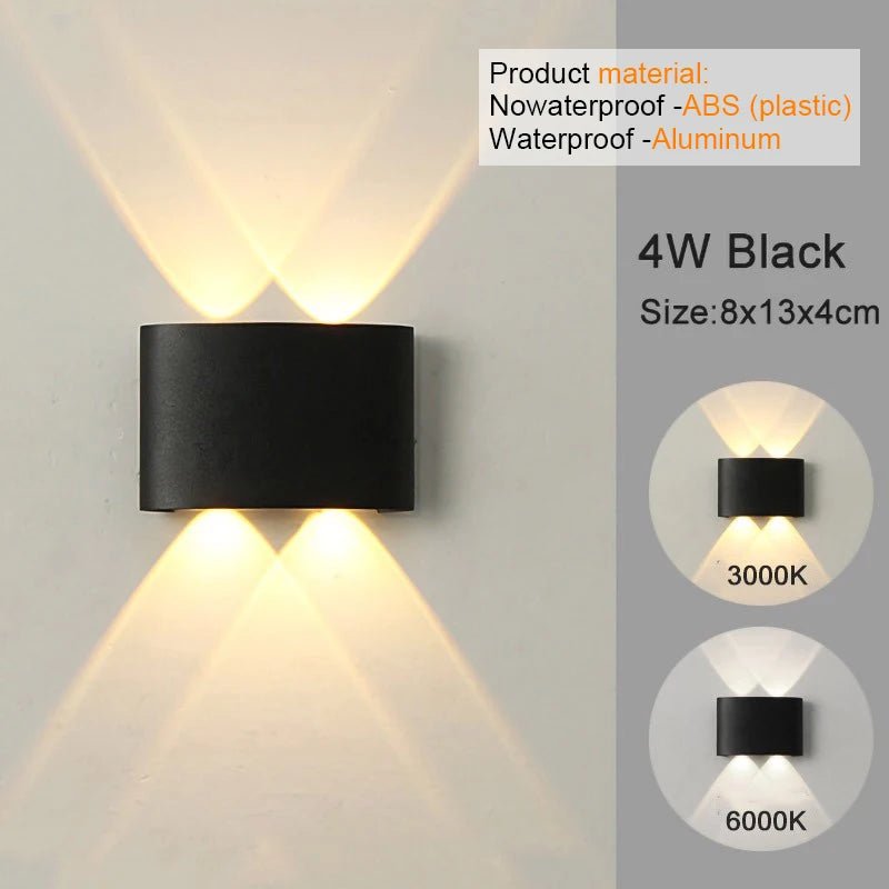 Modern LED Wall Sconce Up Down Indoor Outdoor Aluminium - Interior Craft House -