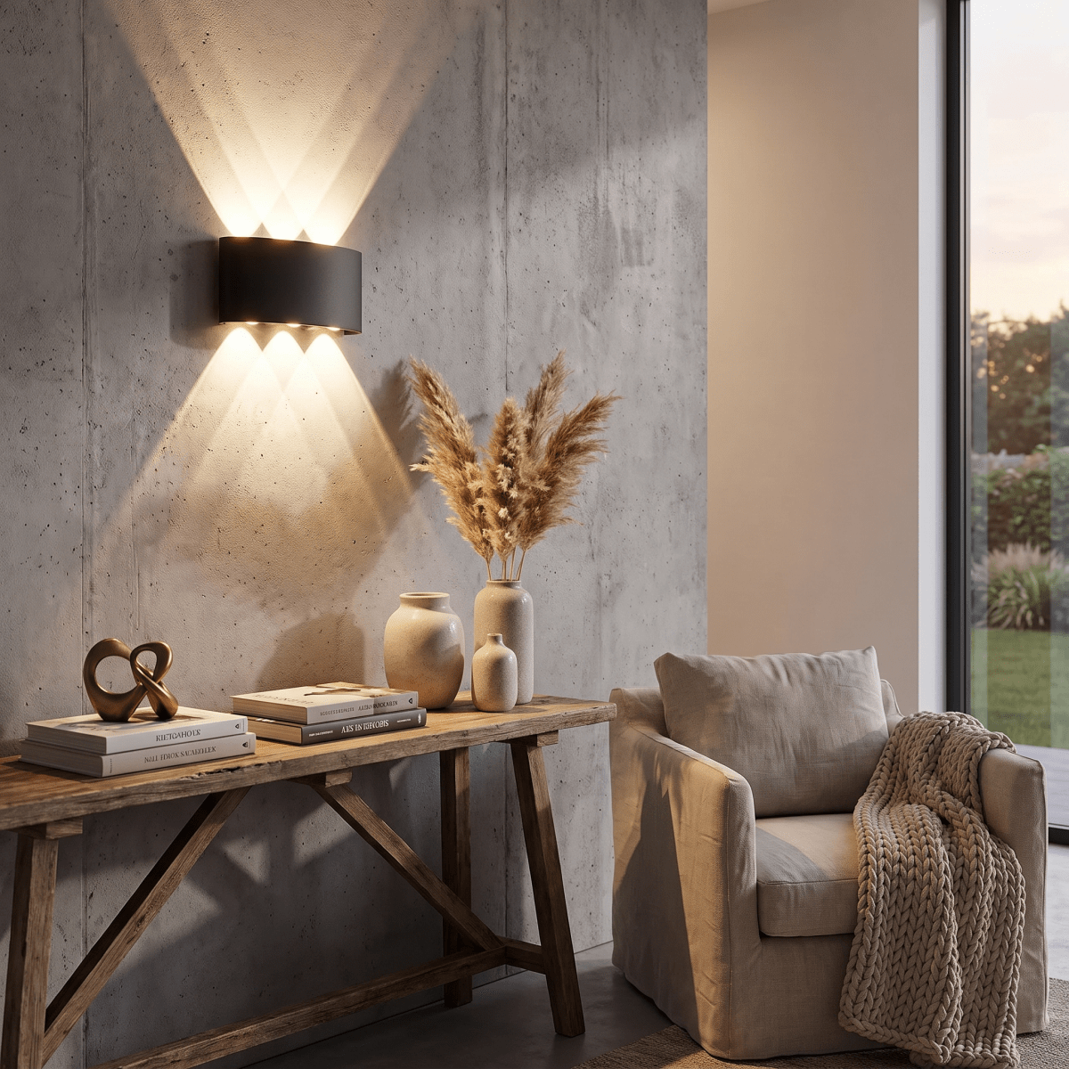 Modern LED Wall Sconce Up Down Indoor Outdoor Aluminium - Interior Craft House -