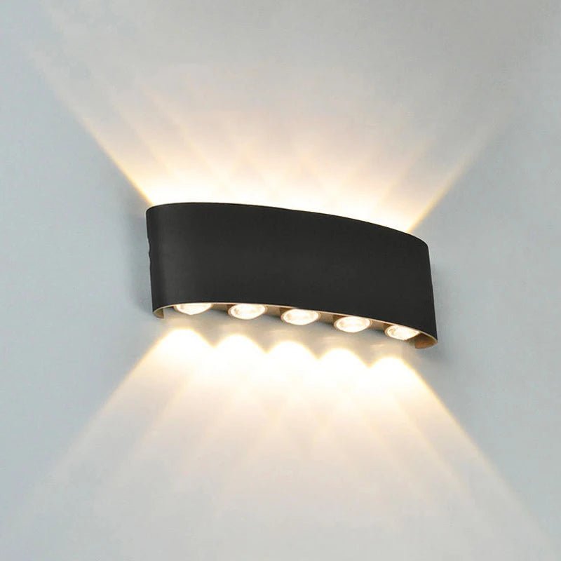 Modern LED Wall Sconce Up Down Waterproof Indoor Black - Interior Craft House -