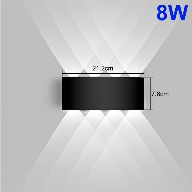 Modern LED Wall Sconce Up Down Waterproof Indoor Black - Interior Craft House -