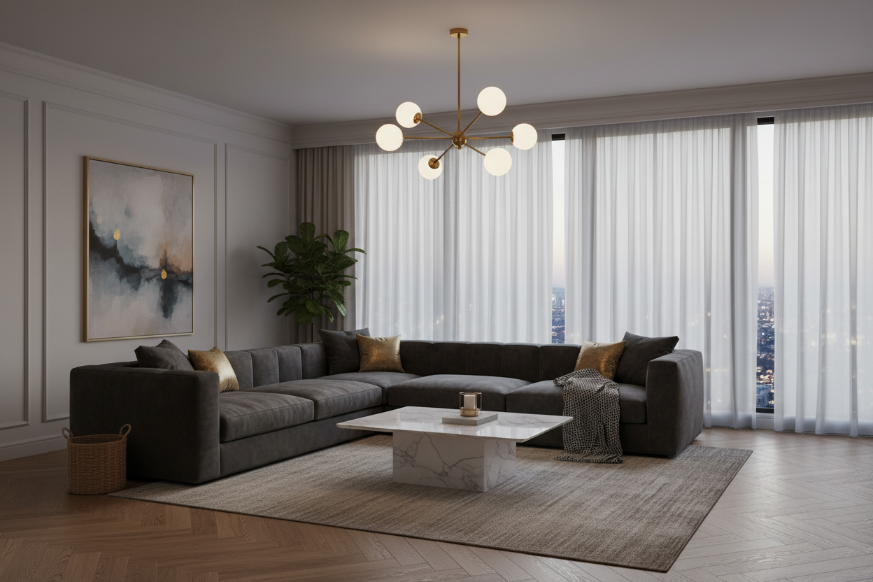 Modern luxury living room hero slide