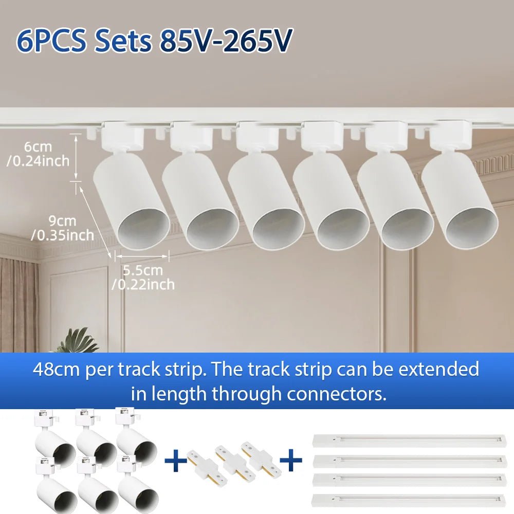 Modular Adjustable Spotlight Track Lighting System - Interior Craft House -