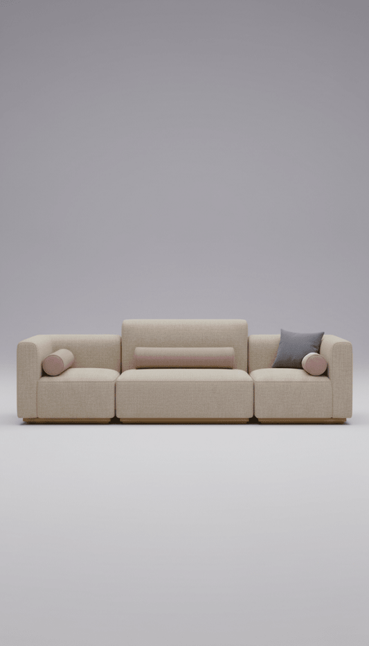 Modular Outdoor Seating With Cushioned Panels - Interior Craft House -