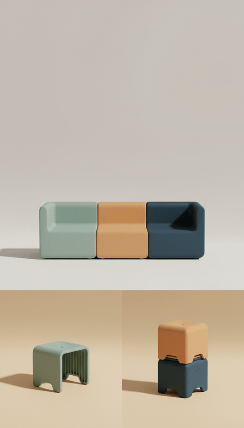 Modular Outdoor Seating With Water-Resistant Cushions - Interior Craft House -