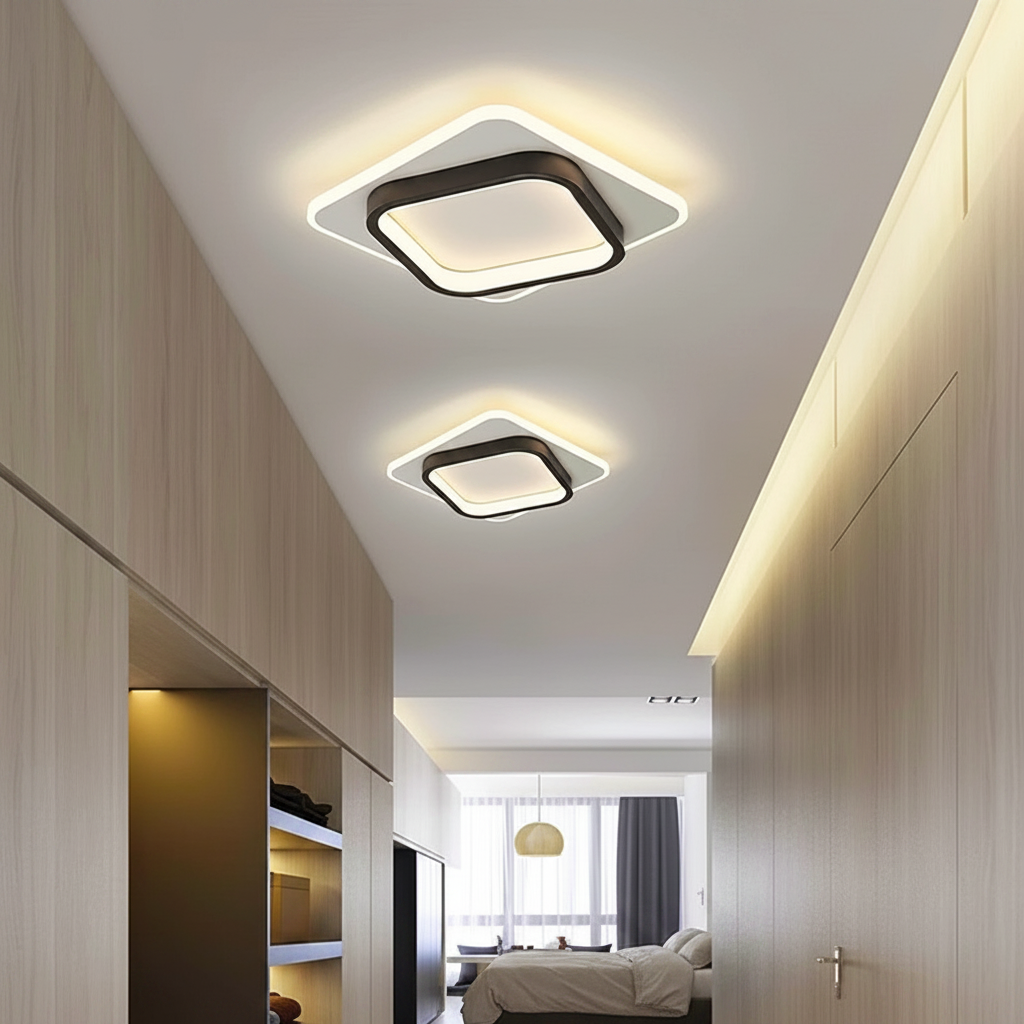 Nordic Flush Mount in Modern Bedroom