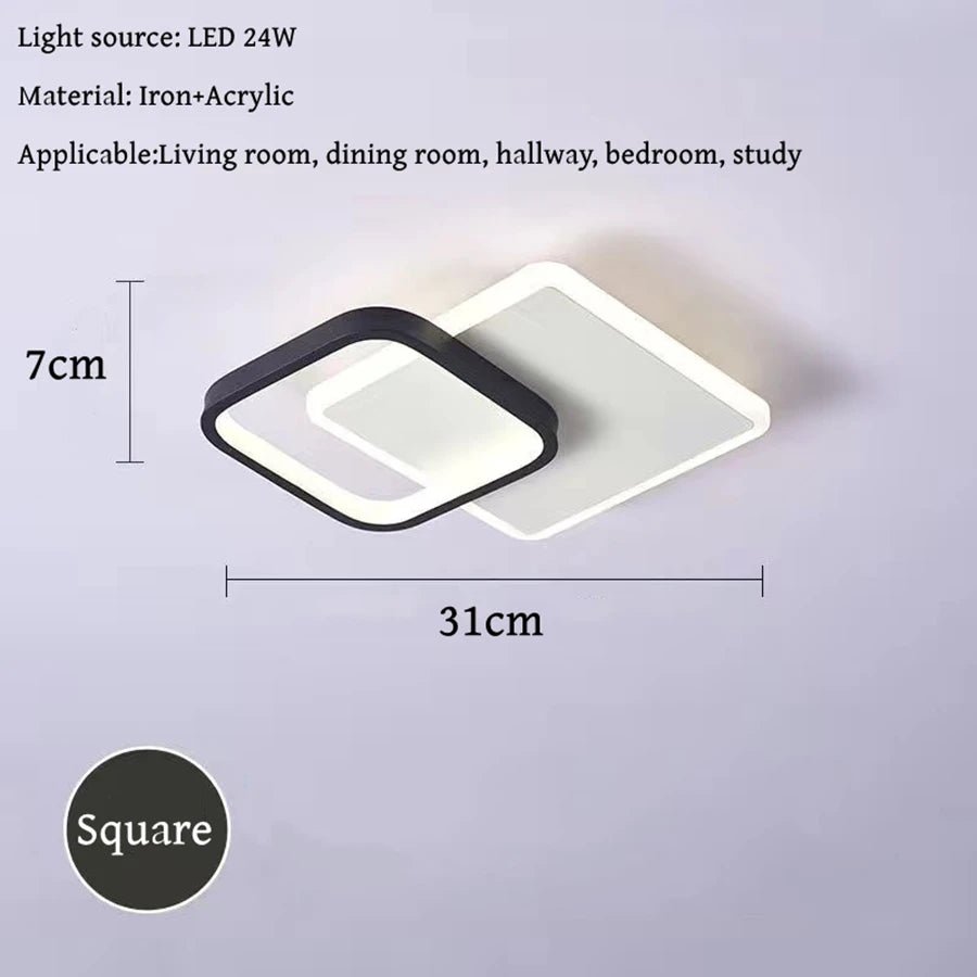 Nordic Tri-Colour LED Flush Mount Ceiling Light - Interior Craft House -