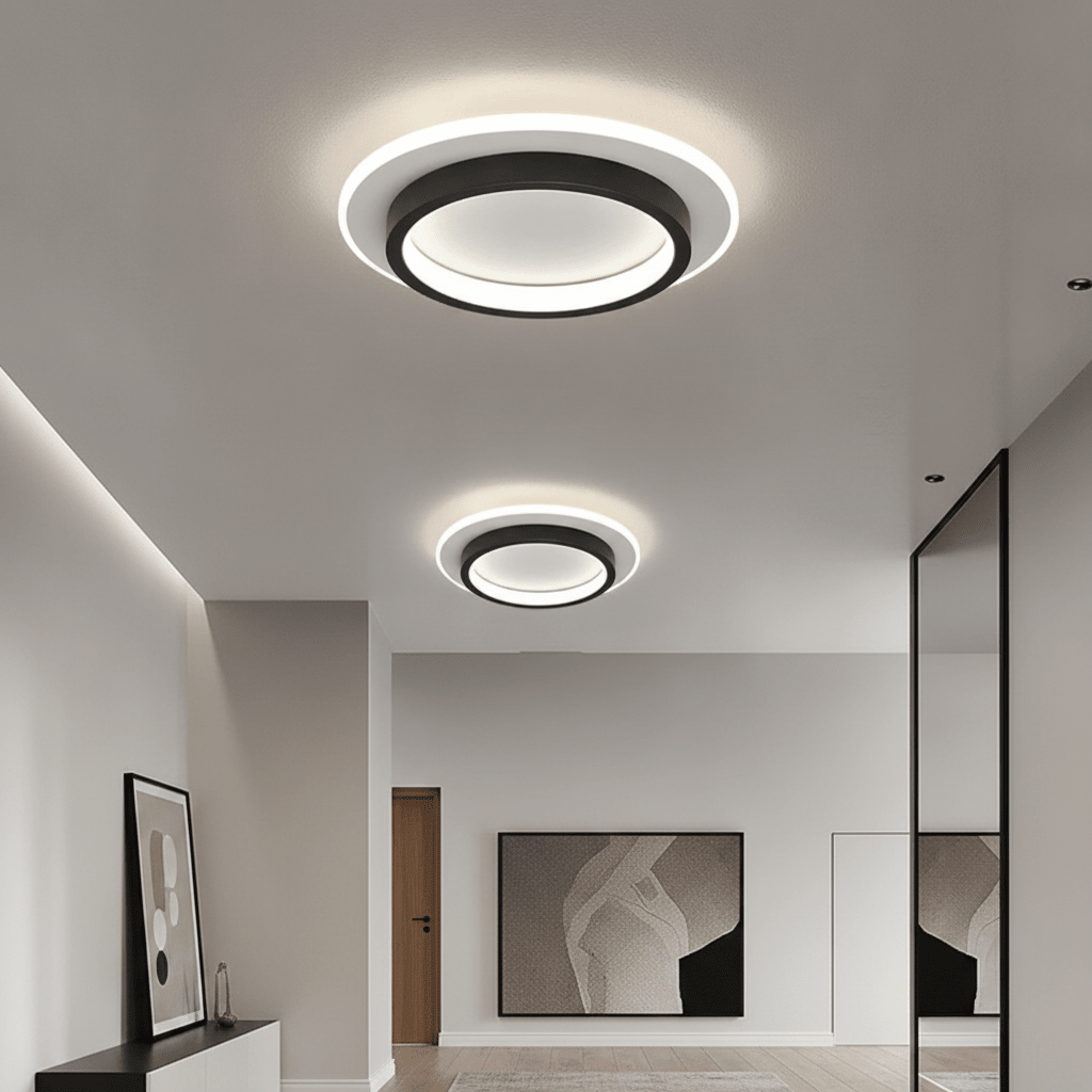 Nordic Tri-Colour LED Flush Mount Ceiling Light - Interior Craft House -