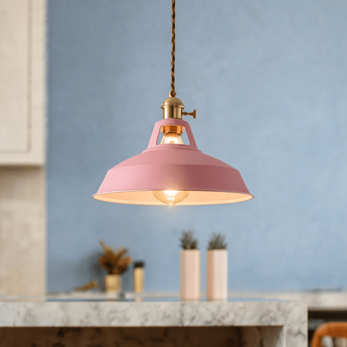 Retro Industrial Metal Pendant Light Colourful Barn Shade - Interior Craft House -