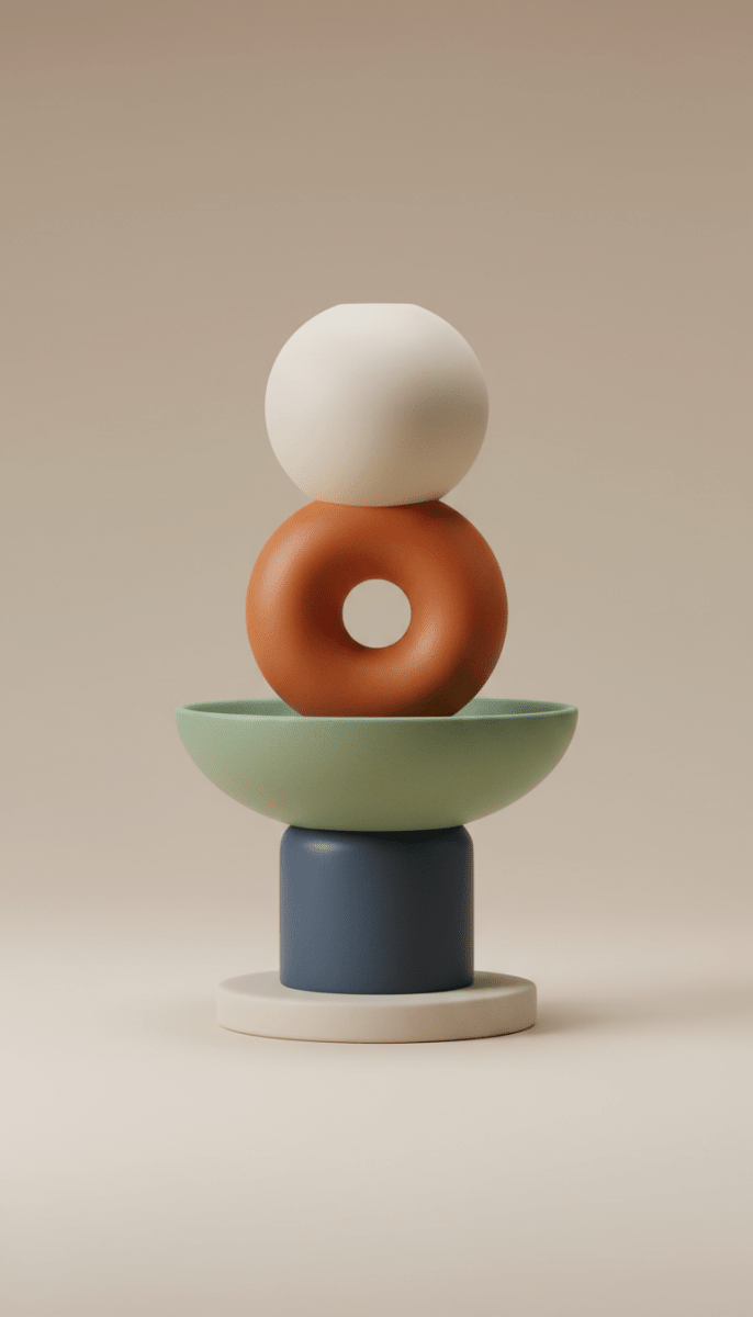 Sculptural Ceramic Vase With Curved Silhouette - Interior Craft House -