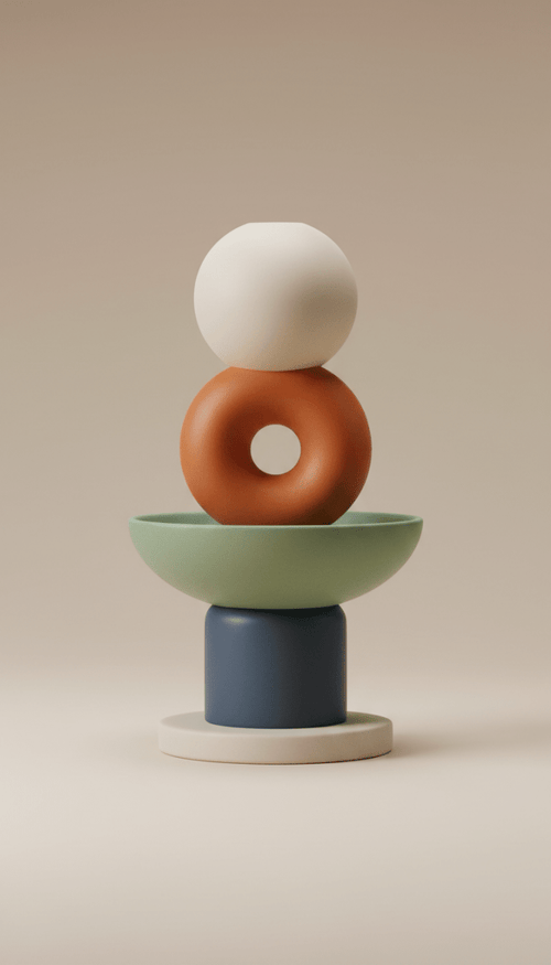 Sculptural Ceramic Vase With Curved Silhouette - Interior Craft House -