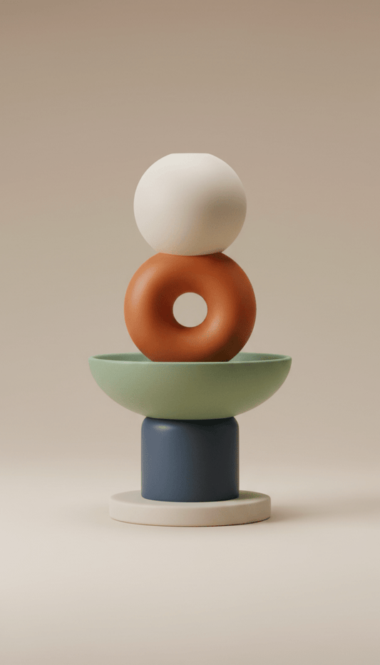Sculptural Ceramic Vase With Curved Silhouette - Interior Craft House -