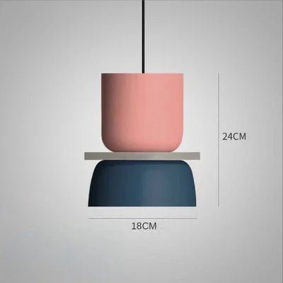 Two-Tone Macaron Stacked Pendant Light - Interior Craft House -
