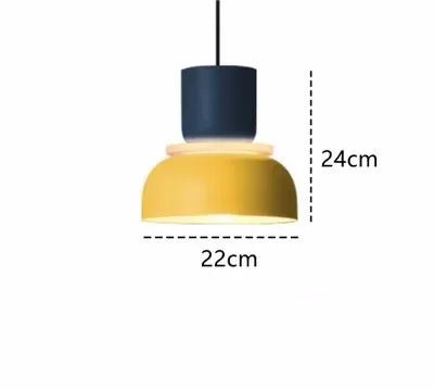 Two-Tone Macaron Stacked Pendant Light - Interior Craft House -