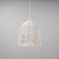 Amalfi Rattan Lace Pendant Light - Whitewash