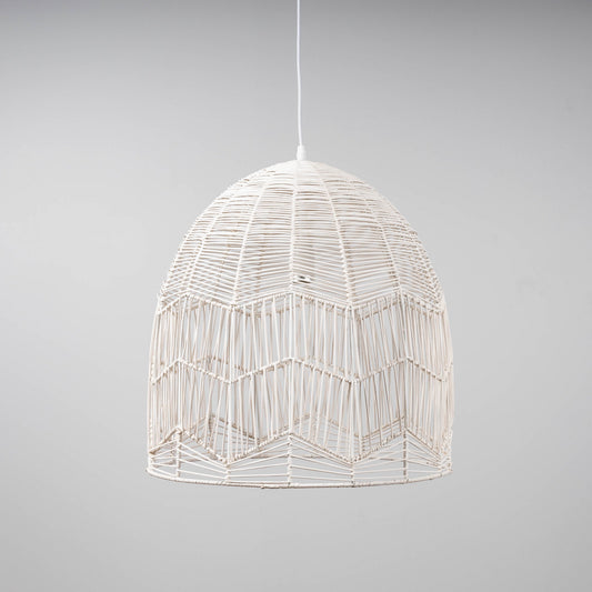 Amalfi Rattan Lace Pendant Light - Whitewash